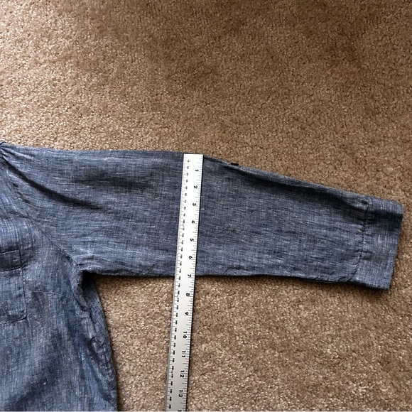 J. Jill Love Linen Long Sleeve Chambray Tunic Top - Picture 8 of 9